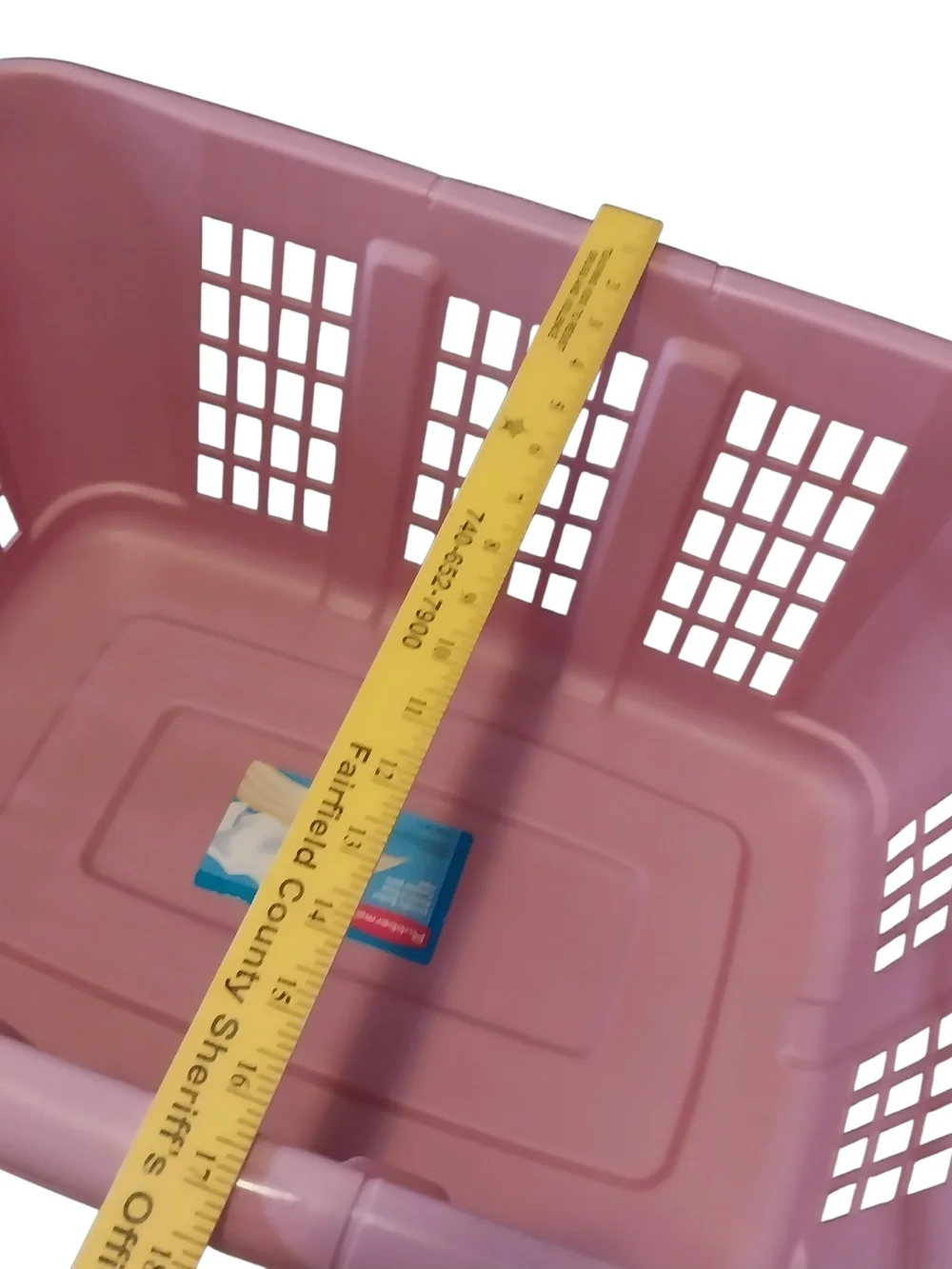 Vintage 1994 Retro Rubbermaid Laundry Basket 2854 Mauve Pink Hamper Rectangular - Picture 12 of 13